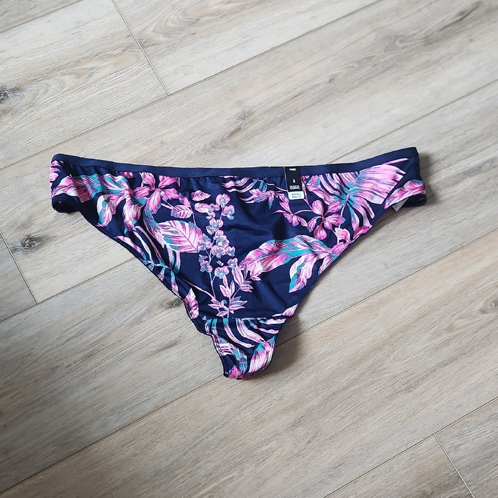 Floral Navy Bikini Bottom